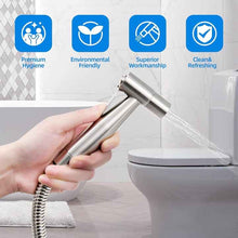 Load image into Gallery viewer, SFBidet Lily Toilet Shattaf Adapter Hose Bidet Spray Stainless Steel Handheld Shower Head