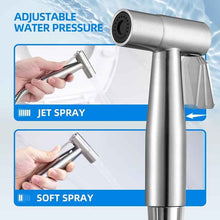 Load image into Gallery viewer, SFBidet Lily Toilet Shattaf Adapter Hose Bidet Spray Stainless Steel Handheld Shower Head