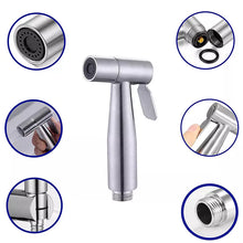Load image into Gallery viewer, SFBidet Lily Toilet Shattaf Adapter Hose Bidet Spray Stainless Steel Handheld Shower Head