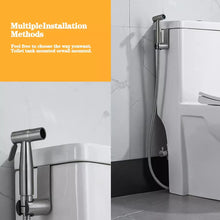 Load image into Gallery viewer, SFBidet Lily Toilet Shattaf Adapter Hose Bidet Spray Stainless Steel Handheld Shower Head