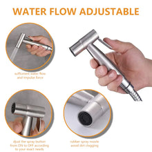 Load image into Gallery viewer, SFBidet Lily Toilet Shattaf Adapter Hose Bidet Spray Stainless Steel Handheld Shower Head