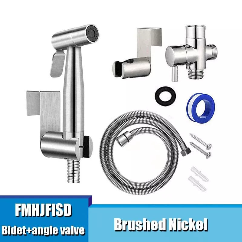 SF Bidet Toilet Shattaf Adapter Hose Bidet Spray Stainless Steel Handheld Shower Head