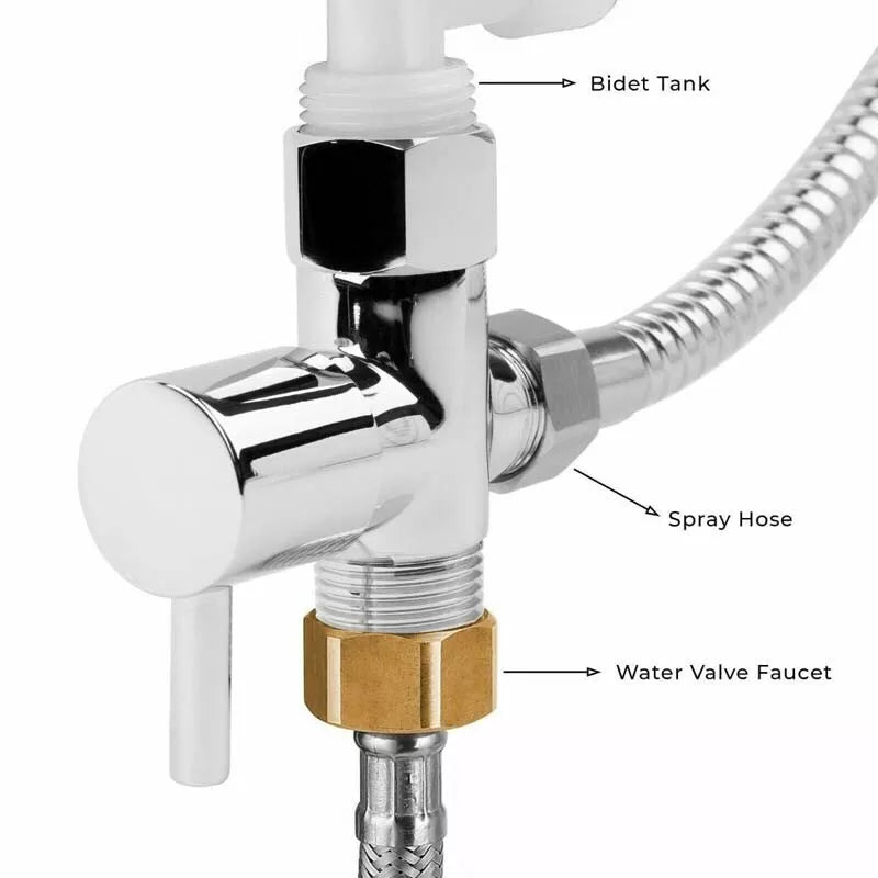 SF Bidet Toilet Shattaf Adapter Hose Bidet Spray Stainless Steel Handheld Shower Head