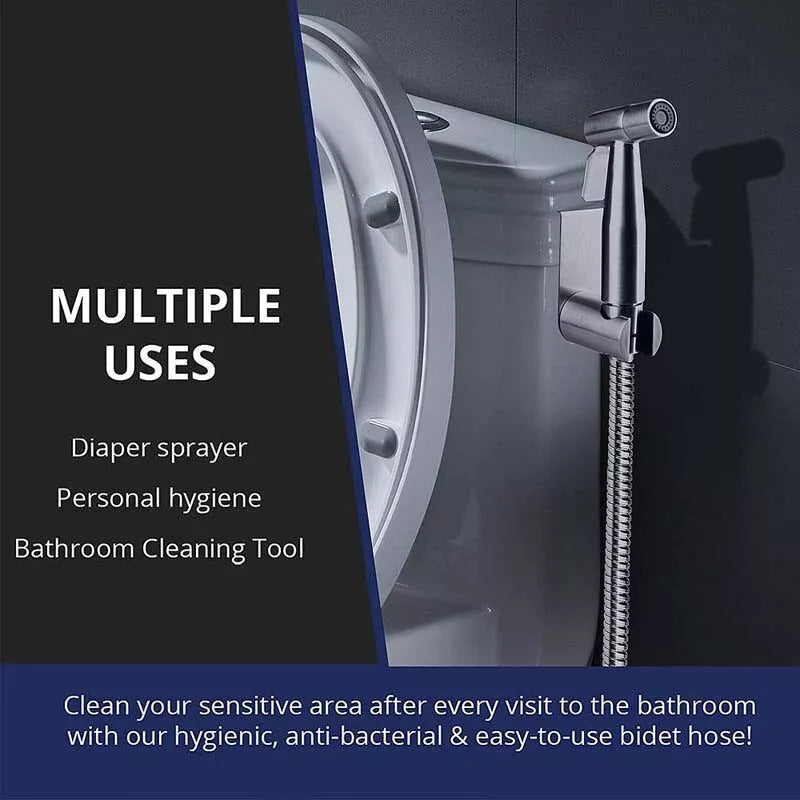 SF Bidet Toilet Shattaf Adapter Hose Bidet Spray Stainless Steel Handheld Shower Head